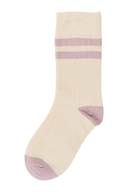 Minipop Bamboo Strømper MP13 - Off White / Rose